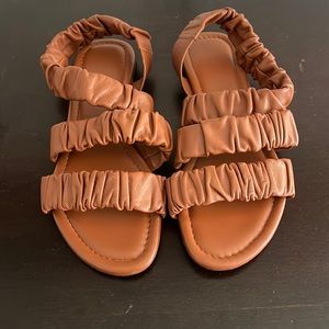 STAUD ruched sandals brand new